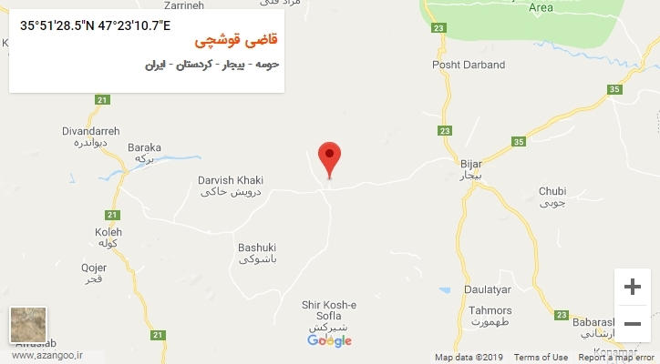 روستای قاضی قوشچی بر روی نقشه