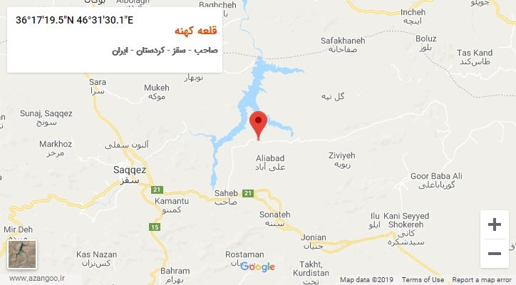 روستای قلعه کهنه بر روی نقشه