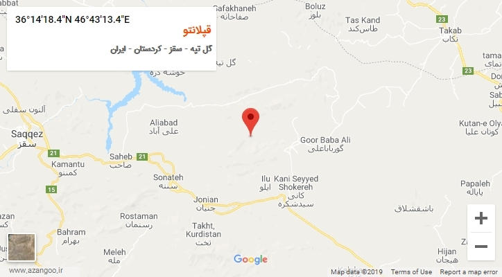 روستای قپلانتو بر روی نقشه