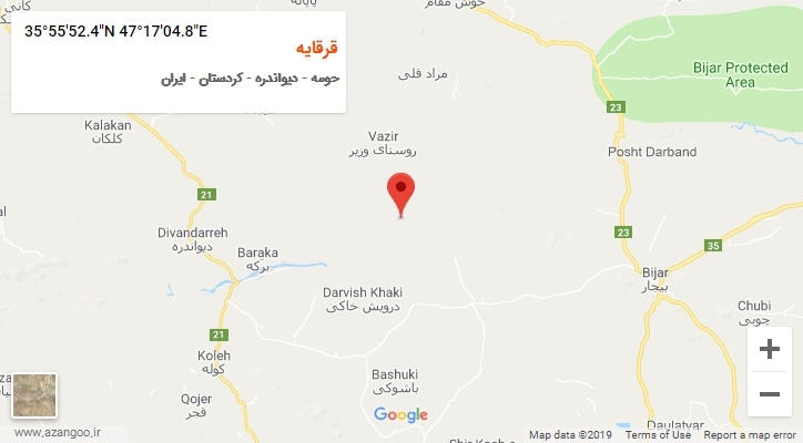 روستای قرقایه بر روی نقشه