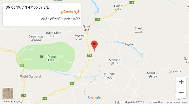 روستای قره محمدلو بر روی نقشه