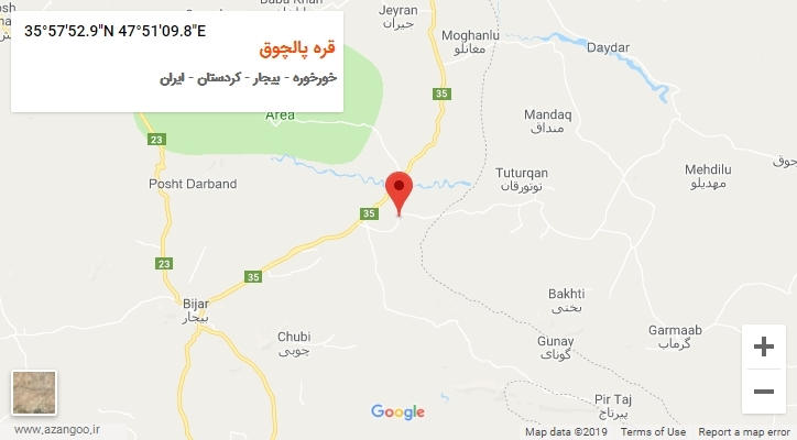 روستای قره پالچوق بر روی نقشه