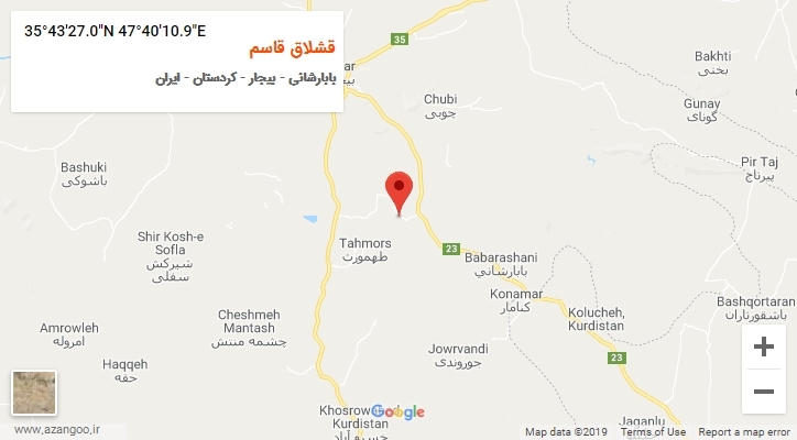 روستای قشلاق قاسم بر روی نقشه