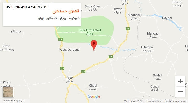 روستای قشلاق حسنخان بر روی نقشه
