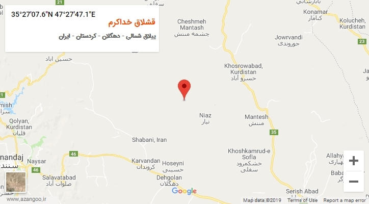 روستای قشلاق خداکرم بر روی نقشه