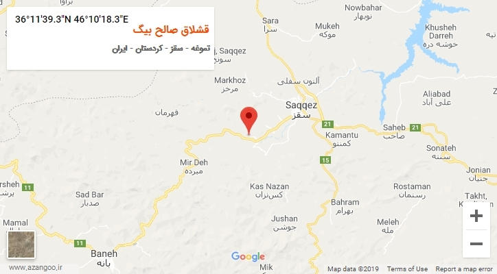 روستای قشلاق صالح بیگ بر روی نقشه