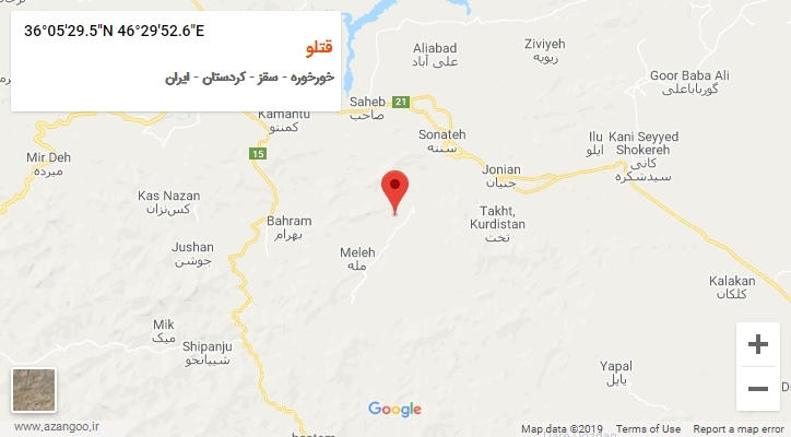 روستای قتلو بر روی نقشه