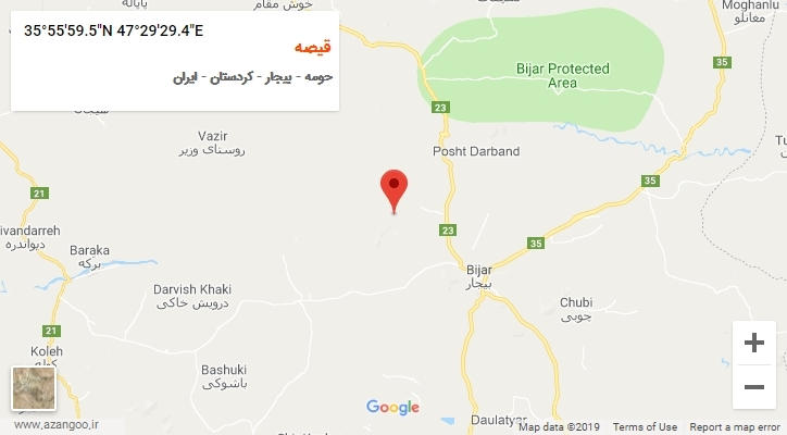 روستای قیصه بر روی نقشه