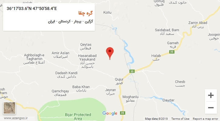 روستای گره چقا بر روی نقشه