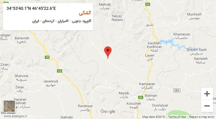 روستای گشکی بر روی نقشه