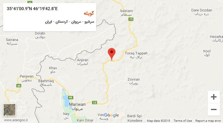 روستای گویله بر روی نقشه