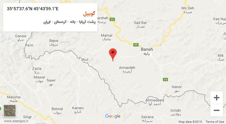 روستای گوییل بر روی نقشه