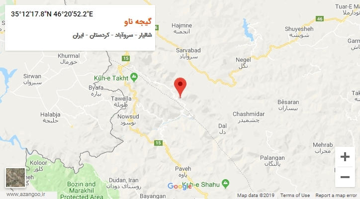 روستای گیجه ناو بر روی نقشه