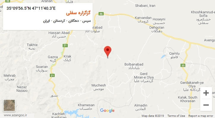 روستای گزگزاره سفلی بر روی نقشه