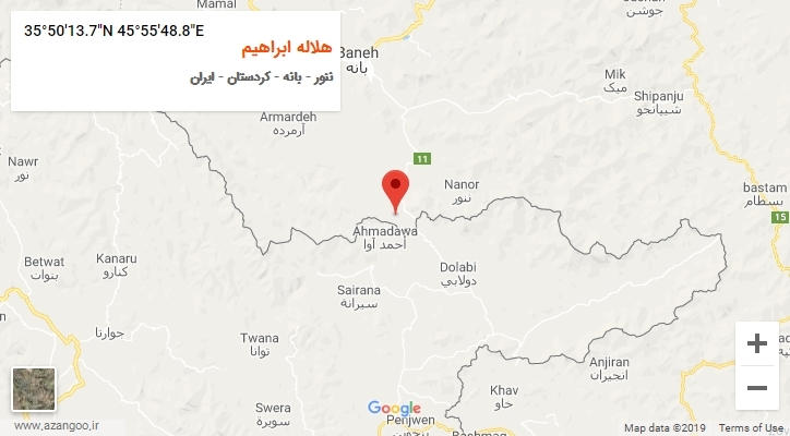 روستای هلاله ابراهیم بر روی نقشه