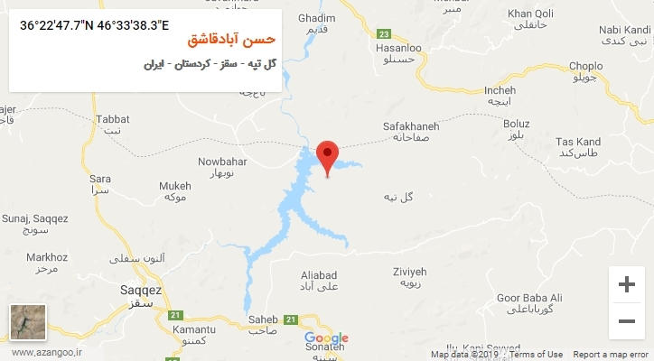 روستای حسن آبادقاشق بر روی نقشه