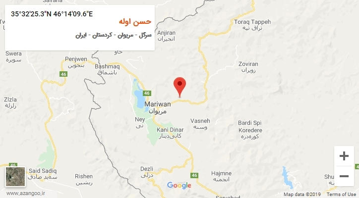 روستای حسن اوله بر روی نقشه