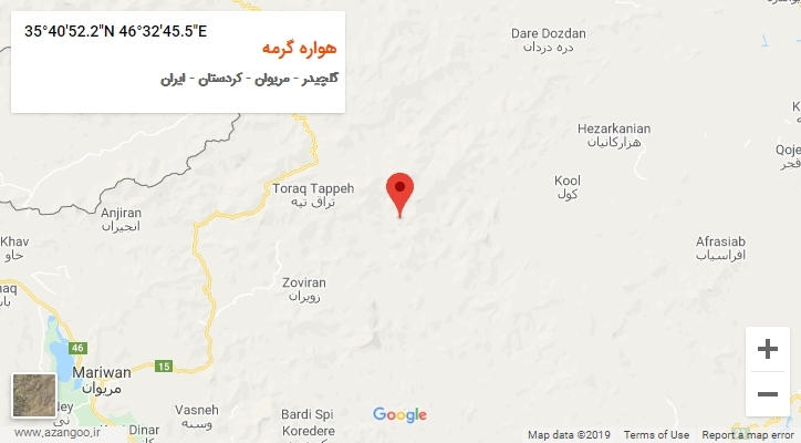 روستای هواره گرمه بر روی نقشه