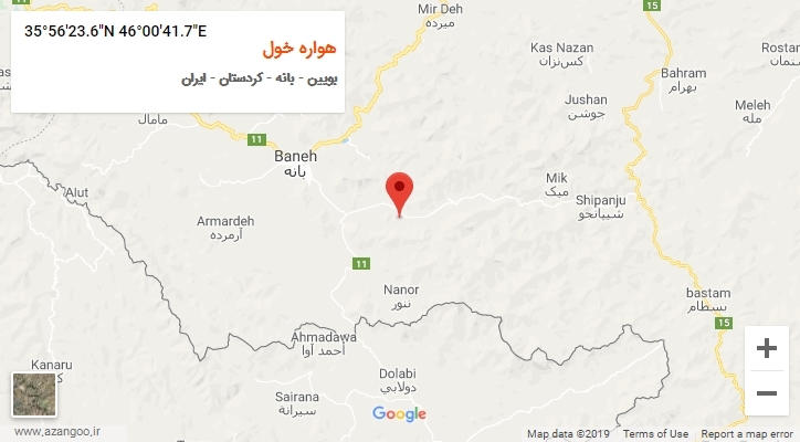 روستای هواره خول بر روی نقشه