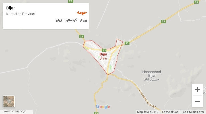 دهستان حومه بر روی نقشه