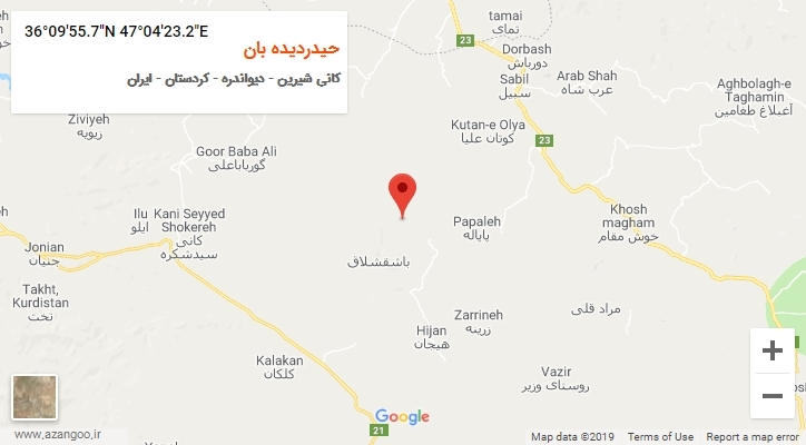 روستای حیدردیده بان بر روی نقشه