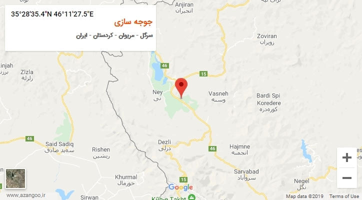 روستای جوجه سازی بر روی نقشه