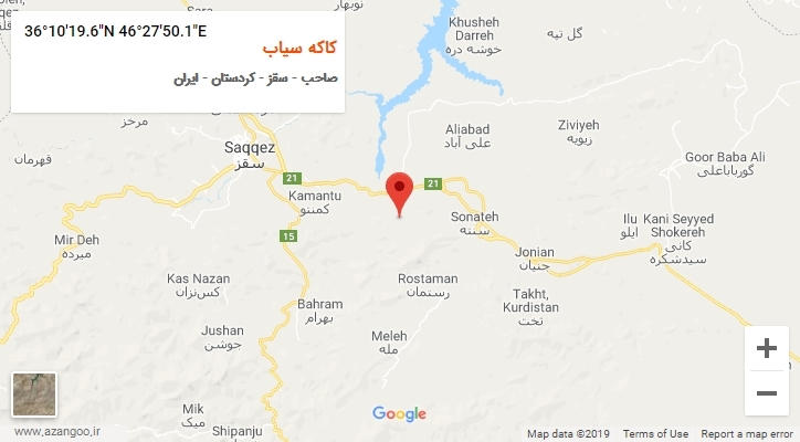 روستای کاکه سیاب بر روی نقشه