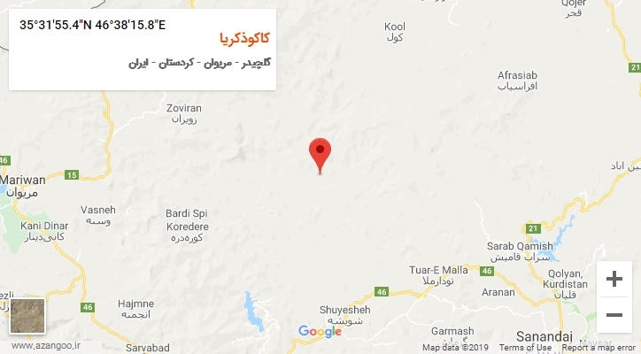 روستای کاکوذکریا بر روی نقشه