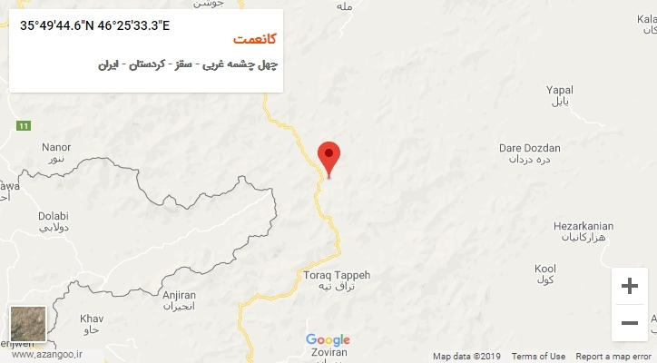 روستای کانعمت بر روی نقشه