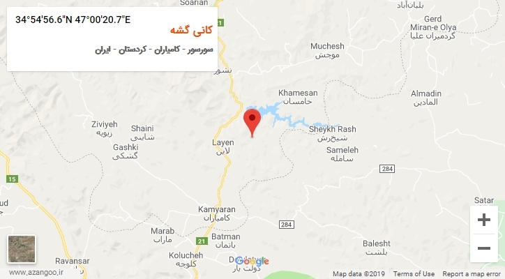 روستای کانی گشه بر روی نقشه