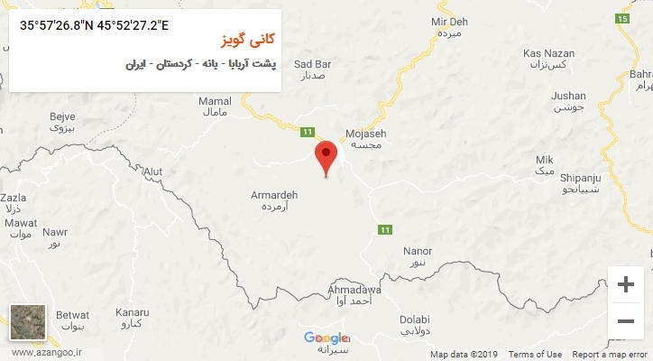 روستای کانی گویز بر روی نقشه