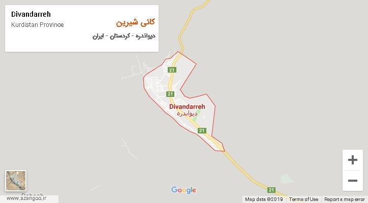 دهستان کانی شیرین بر روی نقشه