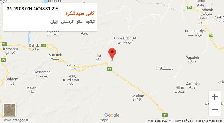 روستای کانی سیدشکره بر روی نقشه