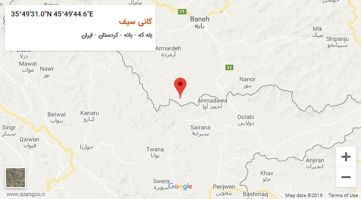 روستای کانی سیف بر روی نقشه