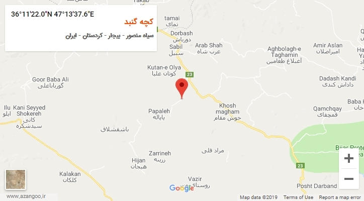 روستای کچه گنبد بر روی نقشه