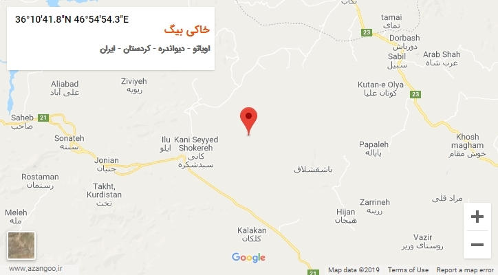 روستای خاکی بیگ بر روی نقشه