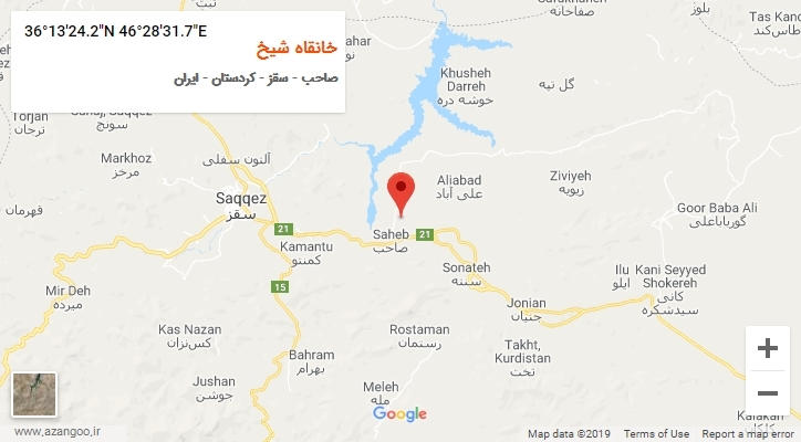 روستای خانقاه شیخ بر روی نقشه