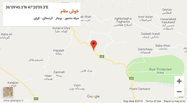 روستای خوش مقام بر روی نقشه