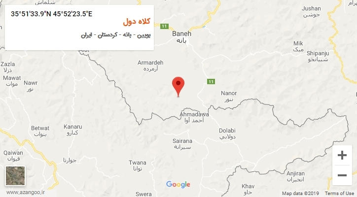 روستای کلاه دول بر روی نقشه