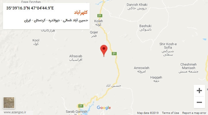 روستای کلهرآباد بر روی نقشه