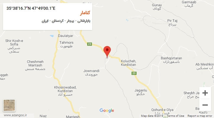 روستای کنامار بر روی نقشه