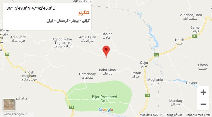 روستای کنگرلو بر روی نقشه