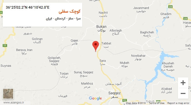 روستای کوچک سفلی بر روی نقشه