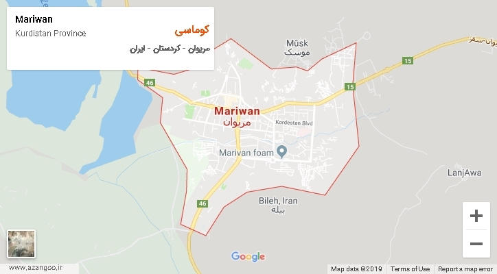 دهستان کوماسی بر روی نقشه