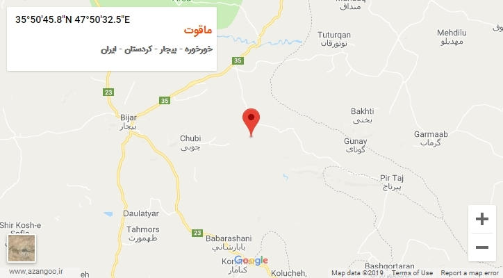 روستای ماقوت بر روی نقشه