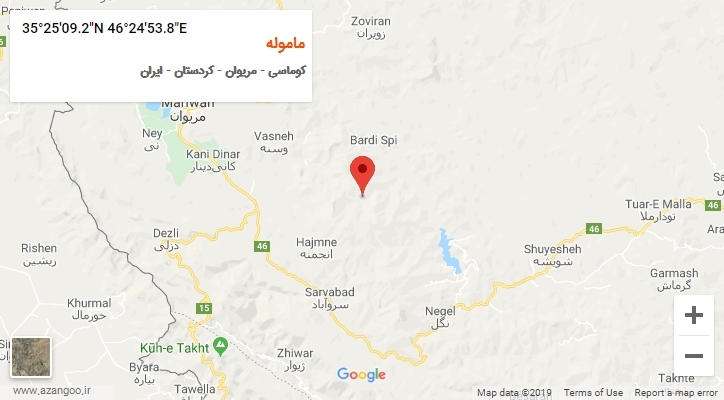 روستای ماموله بر روی نقشه