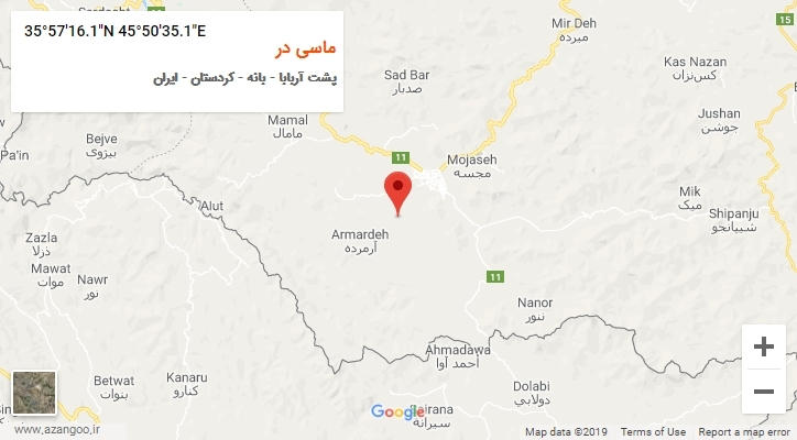 روستای ماسی در بر روی نقشه