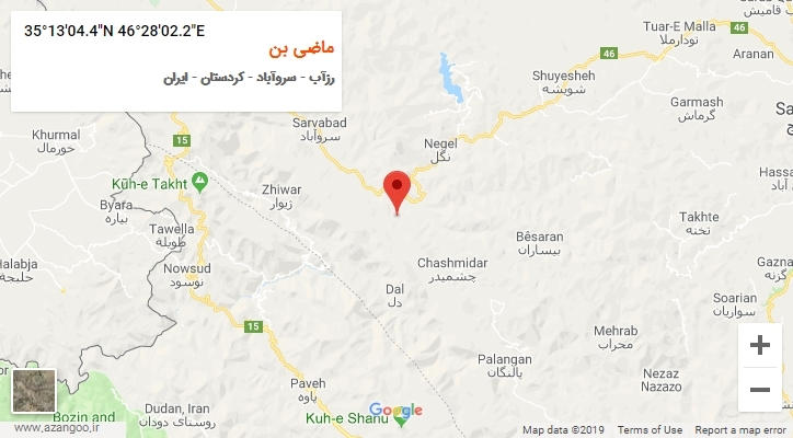 روستای ماضی بن بر روی نقشه
