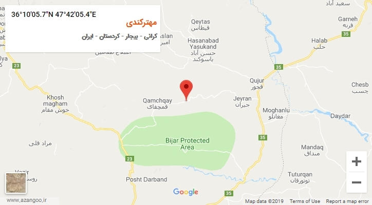 روستای مهترکندی بر روی نقشه