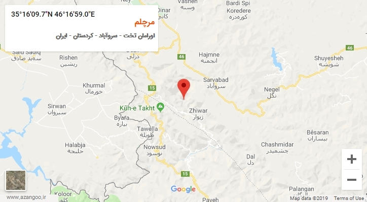روستای مرچلم بر روی نقشه